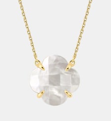 Collier victoria, nacre blanche, or jaune Morganne Bello