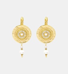 Boucles d'oreilles fines dormeuses   doré à l'or fin - Dakota Satellite