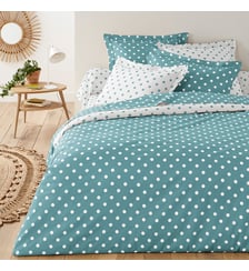 Housse de couette pur coton imprimé pois La Redoute Interieurs