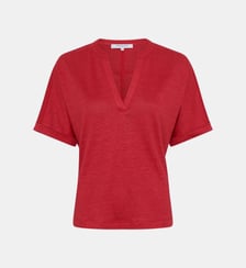 T-shirt col tunisien en lin - MIORA Gerard Darel
