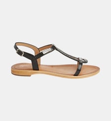 Sandales plates en cuir à brides HAMAT Les Tropeziennes par M. Belarbi