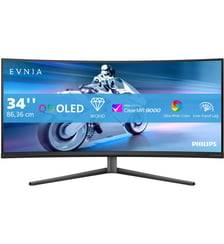 Ecran PC Gamer Evnia 34M2C6500 34" Incurvé QHD 175Hz QD-OLED HDR 400 HDMI 2.1 Ambiglow Philips