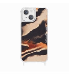 Coque de téléphone glossy transparente antilope avec anneaux pour iPhone 14 La Coque Française