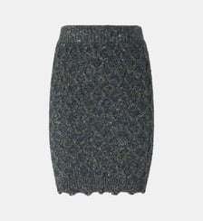 Jupe courte en maille côtelée et torsadée Pinko