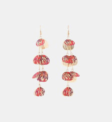 Boucles d'oreilles pétales Balagane imprimé feuillage Balaboosté