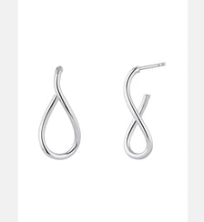 Boucles d’oreilles à anneau ondulé moyen en argent 925 Aristocrazy