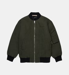 Blouson bombardier en gabardine avec logo Marni