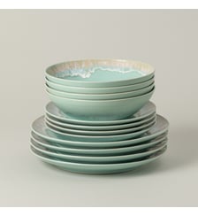 Set Table 12 Pièces avec Bol à Soupe/Pâtes Taormina Costa Nova
