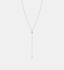 Collier cravate longue venus tourmaline rose Caroline Najman