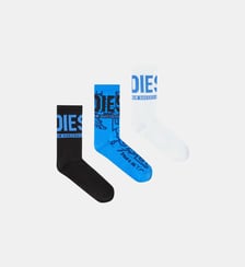 Lot de trois paires de chaussettes en coton avec motifs jacquard Diesel