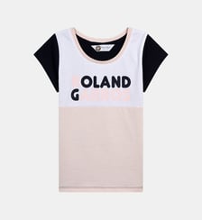 T-shirt col rond Color Block   - rose et marine Roland-Garros