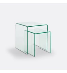 Lot de 2 bouts de canapé verre trempé La Redoute Interieurs