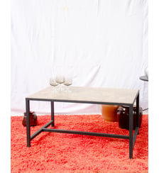 Table basse en marbre et métal Marie-Pierre N°101 - Produit chiné Debongout