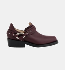 Bottines biker en cuir Rabanne