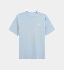 T-shirt col rond en jersey de coton imprimé dos Serge Blanco