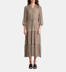 Robe longue imprimé à lurex - APPOLINE Pablo