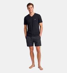 Pyjama court d'homme à rayures en Coton Modal Impetus