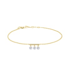 Bracelet PAMPILLES - 3 diamants, poids total 0,30ct approx. - Or jaune 750‰ La Brune & La Blonde
