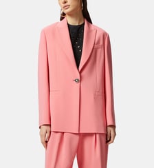 Blazer droit en cady avec bouton bijou Pinko