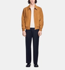 Blouson en cuir de chèvre Sandro