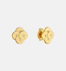 Boucles d'Oreilles Or Jaune Diamant Enlacé Arthus Bertrand