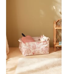Bac de rangement rectangle esprit toile de Jouy Cyrillus