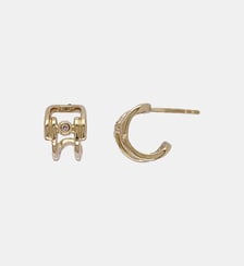 Boucles d'oreilles Délicate entrevue en Plaqué Or La Garçonne Diamant