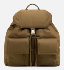 Sac à dos à rabat Marcel unisexe en nylon AMI Paris