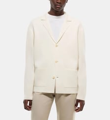 Cardigan col tailleur en laine et coton Fursac