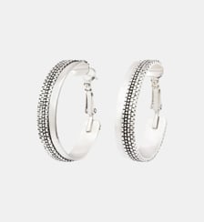 Boucles d'oreilles créoles fines   doré à l'or fin - Ashanti Satellite