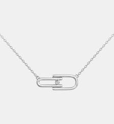 Collier chaîne Évidence en Argent avec diamant blanc La Garçonne Diamant