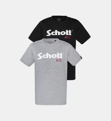 Pack de 2 t-shirts ras du cou Schott