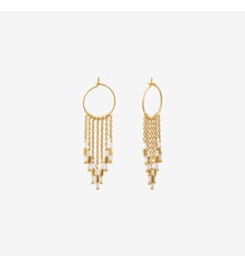 Boucles d'oreilles petit modele dorées - folk Caroline Najman