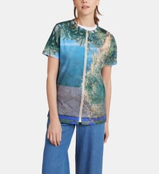 t-shirt Mark zippé en coton numérisé « Reflet à Marrakech » Agnès b.