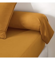 Taie de traversin unie en coton lavé La Redoute Interieurs
