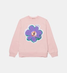 Sweat-shirt à col rond avec maxi fleur Marni