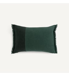 Housse de coussin bicolore en lin et coton AM.PM
