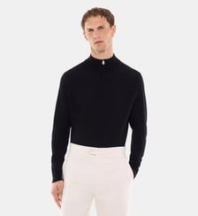 Pull col camionneur en laine mérinos Fursac