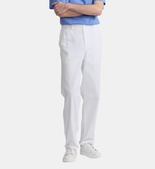 Pantalon blanc en chevron Agnès b.