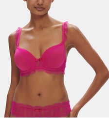 Soutien-gorge spacer décolleté plongeant - Rose Hibiscus Simone Pérèle