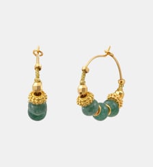Mini boucles d'oreilles créoles   doré à l'or fin - Avola Satellite