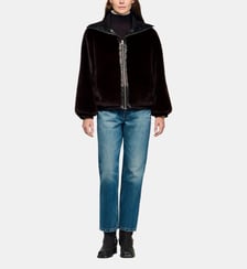 Manteau court en fausse fourrure Sandro