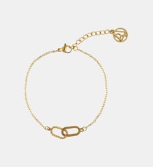 Bracelet chaîne double maillons entrelacés en acier inoxydable Balaboosté
