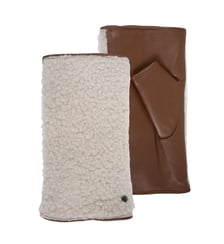 Mitaines cuir d'agneau pleine fleur doublé micro-fourrure Isotoner