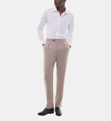 Pantalon de costume ajusté en flanelle Fursac