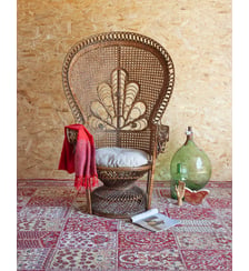 Fauteuil en osier Emmanuel N°19- Produit chiné Debongout