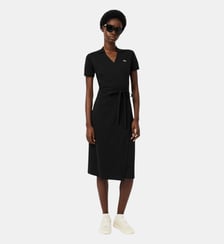 Robe polo portefeuille mini Piqué stretch Lacoste
