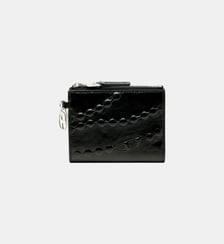 Portefeuille bi-fold en cuir avec motif chaîne embossé Diesel