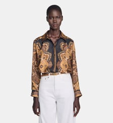 Chemise en soie imprimé foulard Sandro