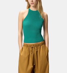 Top à épaules dénudées boutonné sur la nuque Pinko
